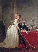 Jacques-Louis David Portrait of Monsieur de Lavoisier and his Wife, chemist Marie-Anne Pierrette Paulze oil painting reproduction
